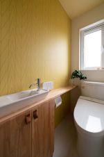 アクセントクロスを貼ったレストルーム